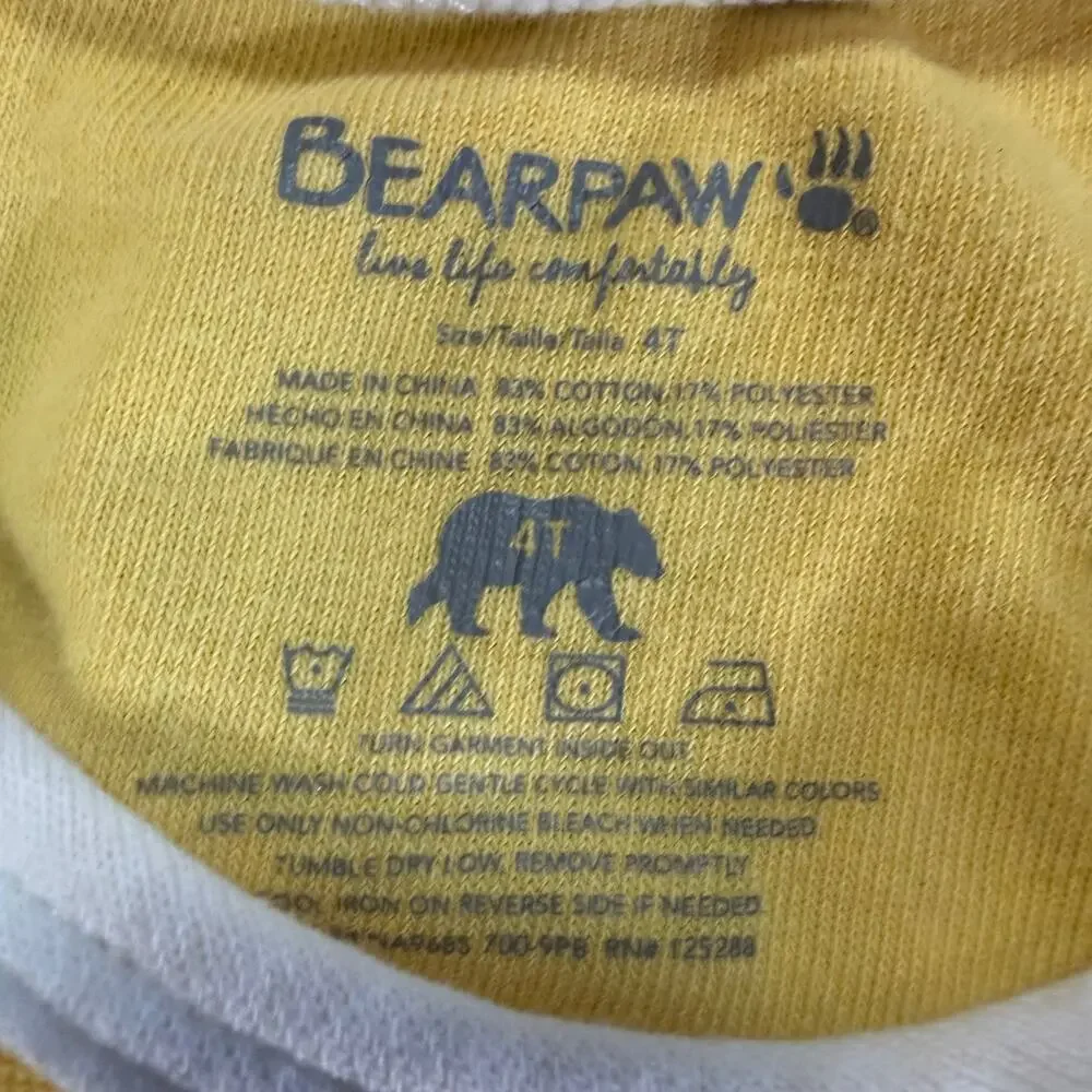 Bearpaw Toddler Girls Yellow Pineapple Terry Cloth Short Set 4T Cute Summer Set